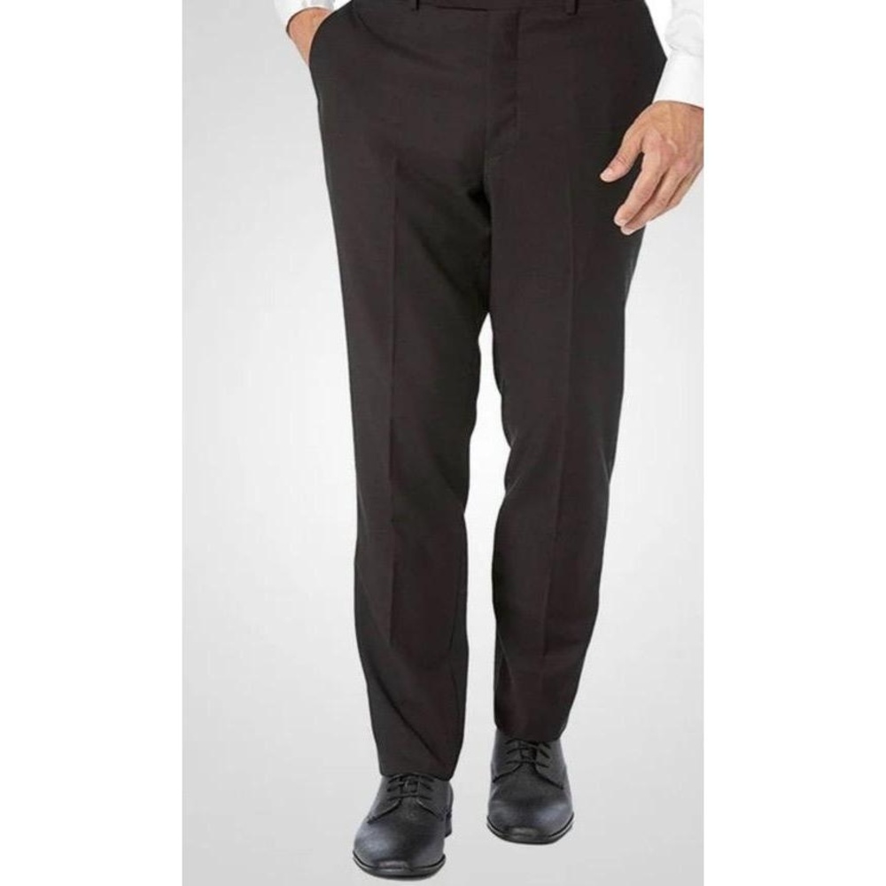 Caravelli Pants Men W40 Black Kenzo Formal Flat Front Italian Tailored‎ Classic